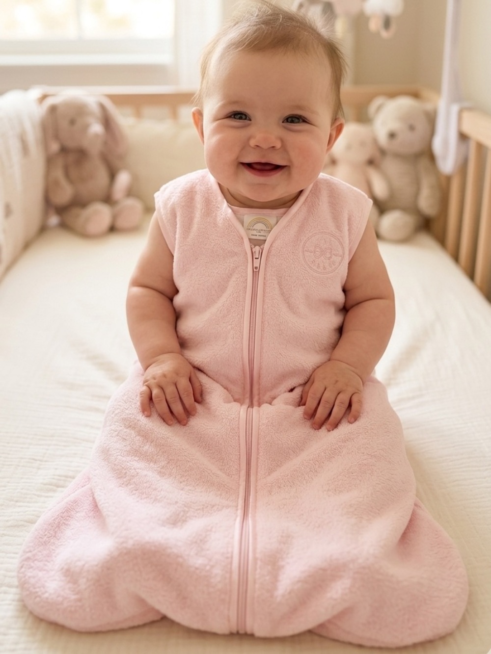 Halo Pink Sleep Sack Pajama with Front Zipper Medium / 6-12 Months